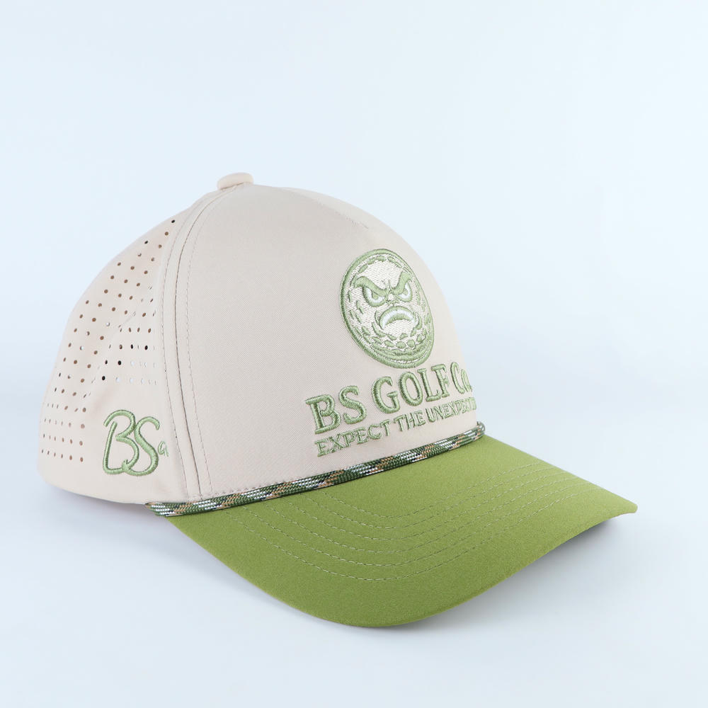 Custom laser perforated golf cap